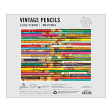 Load image into Gallery viewer, PHAT DOG VINTAGE PENCILS 1000 PIECE FOIL STAMPED PUZZLE