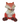 FOX WITH VEST & NATURAL RUBBER TEETHER HEAD