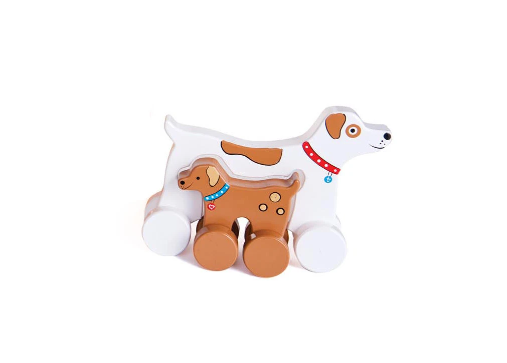 MUMMY & BABY PUSH TOY - DOG