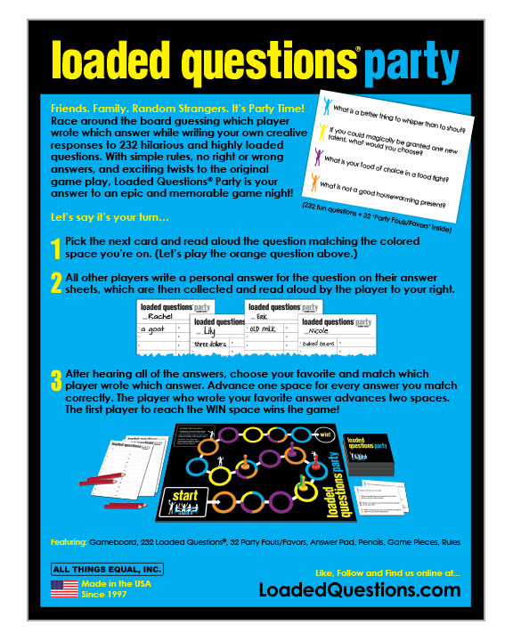LOADED QUESTIONS PARTY  13+