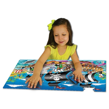 PUZZLE DOUBLE GLOW IN THE DARK PIRATE SHIP