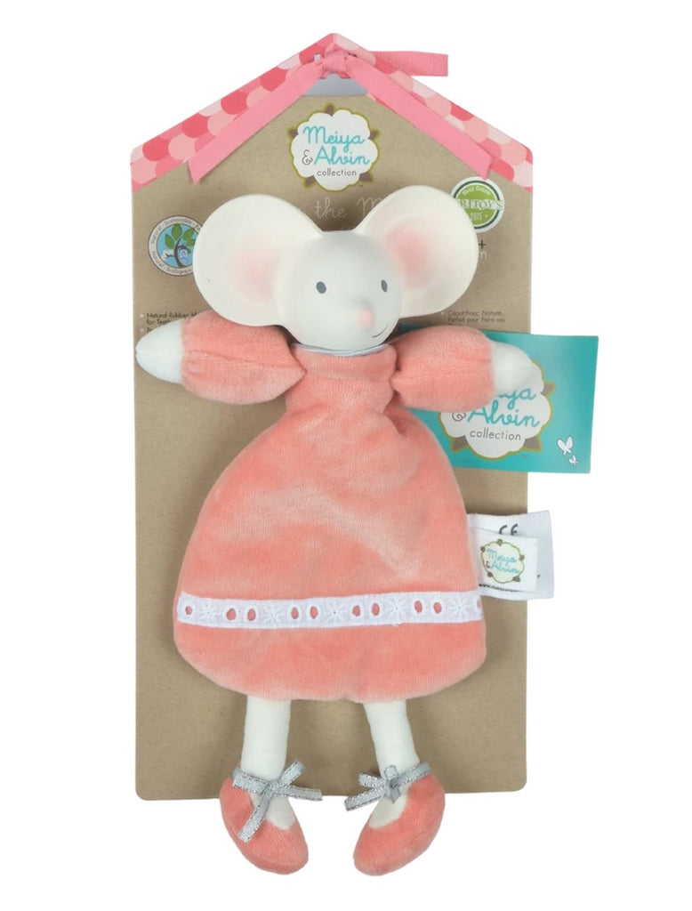 LOVEY MEIYA THE MOUSE  WITH NATURAL RUBBER TEETHER HEAD 25CM