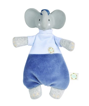 LOVEY ALVIN THE ELEPHANT  WITH NATURAL RUBBER TEETHER HEAD 25CM