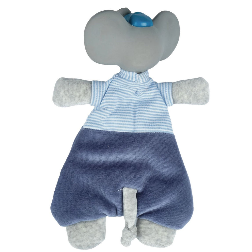 LOVEY ALVIN THE ELEPHANT  WITH NATURAL RUBBER TEETHER HEAD 25CM