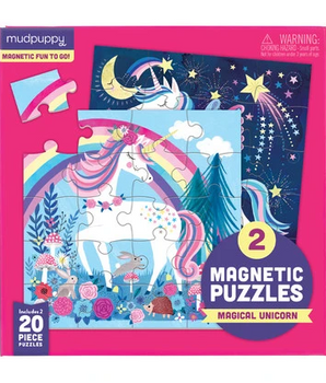 MAGNETIC PUZZLE-UNICORN  2 20PC PUZZLES
