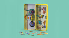 Load image into Gallery viewer, Travel Magnetic Puzzle Box - Vehicles TRUCKS