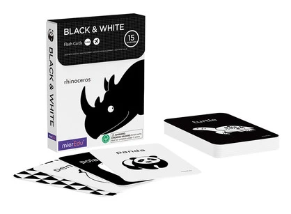 COGNITIVE FLASH CARDS-BLACK & WHITE