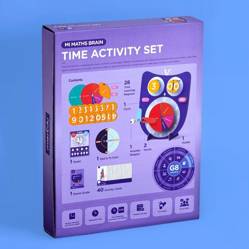 Mi Maths Brain - Time Activity Set, Analog and Digital (Magnetic)