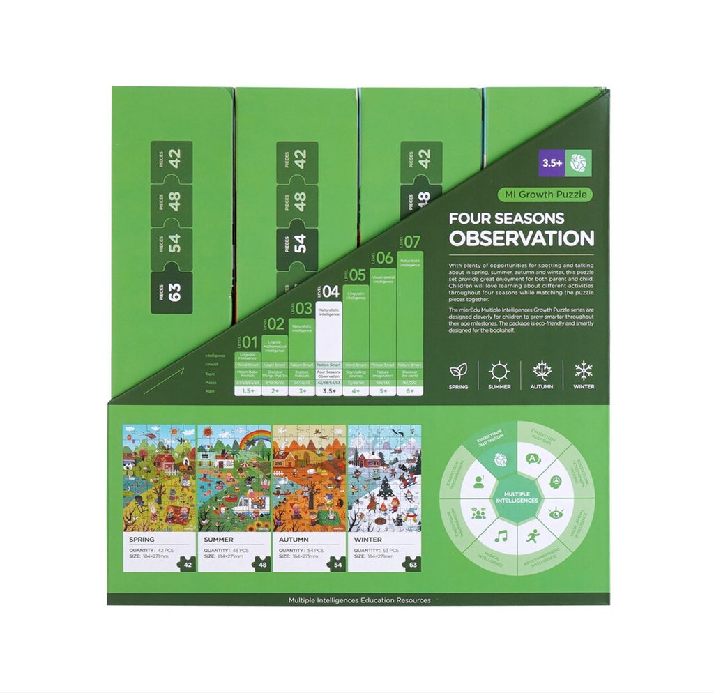 Growth Puzzle Level 4-Four Seasons Observation, 3yrs +