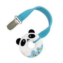 Load image into Gallery viewer, MINI BLUE PANDA DONUT TEETHER &amp; STRAP