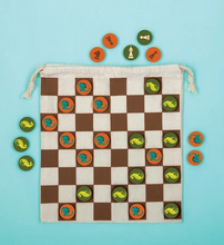 Load image into Gallery viewer, MIGHTY DINOSAURS CHESS &amp; CHECKERS