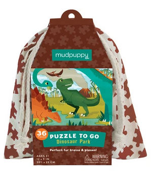 DINOSAUR PARK PUZZLE TO GO  36PC