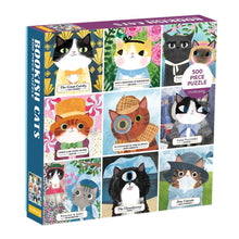 Load image into Gallery viewer, BOOKISH CATS 500 PIECE FAMILY PUZZLE