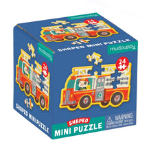 Load image into Gallery viewer, FIRETRUCK, MINI SHAPED PUZZLE, 24PCS,