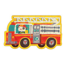 Load image into Gallery viewer, FIRETRUCK, MINI SHAPED PUZZLE, 24PCS,