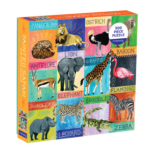 PAINTED SAFARI 500 PIECE FAMILY PUZZLE