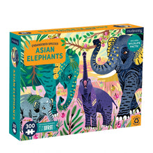 Load image into Gallery viewer, Endangered Species: Asian Elephants 300 piece Puzzle