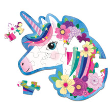 Load image into Gallery viewer, UNICORN 24 PIECE SHAPED MINI PUZZLE