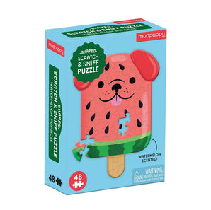 Scratch & Sniff - Watermelon Pupsicle Shaped 48 Piece Mini Puzzle