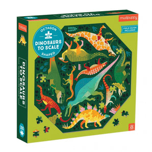 Octagon Shaped Puzzle: Dinosaurs to Scale