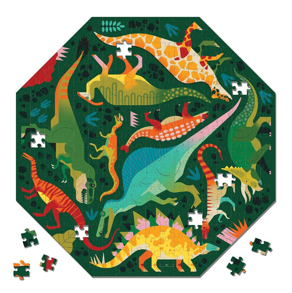 Octagon Shaped Puzzle: Dinosaurs to Scale