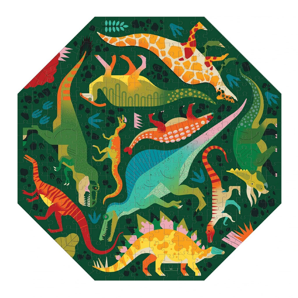 Octagon Shaped Puzzle: Dinosaurs to Scale