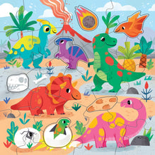 Load image into Gallery viewer, Dinosaur Park 25 Piece Floor Puzzle with Shaped Pieces