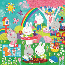 Load image into Gallery viewer, Garden Bunnies 25 Piece Floor Puzzle with Shaped Pieces