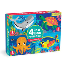 Load image into Gallery viewer, 4-in-a-box Puzzle Sets, Ocean Friends