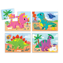 Load image into Gallery viewer, 4-in-a-Box Puzzle Sets, Dino Friends