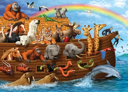 VOYAGE OF THE ARK, 350PC, 3 ASSORTED PUZZLE SIZES, FAMILY