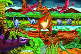 DINOSAUR VOLCANO  60PC FLOOR PUZZLE