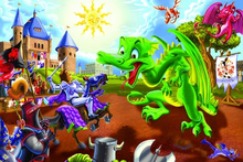Load image into Gallery viewer, KNIGHTS AND DRAGONS, 36PC, FLOOR PUZZLE