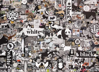 BLACK AND WHITE ANIMALS PUZZLE  1000PCS