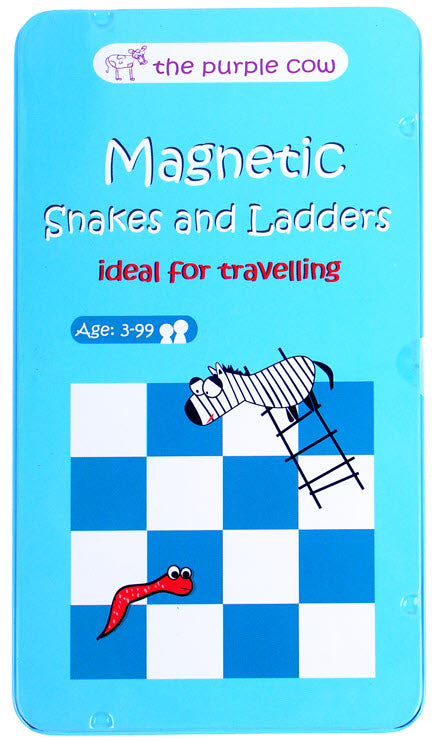 TRAVEL GAME TIN SNAKES AND LADDERS