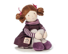 Load image into Gallery viewer, EVIE  SMALL RAG DOLL 35CM MAUVE DRESS