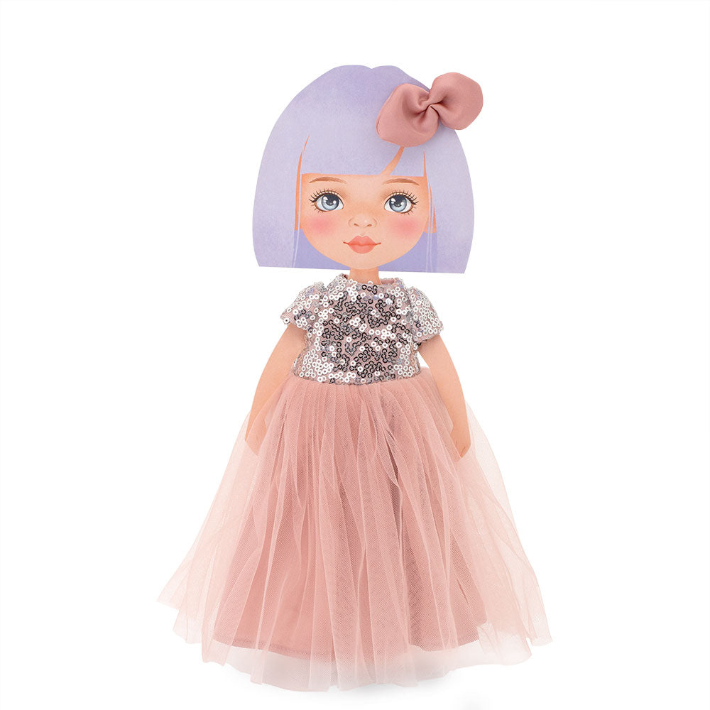 Sweet Sisters-Clothing set: Pink dress with sequins