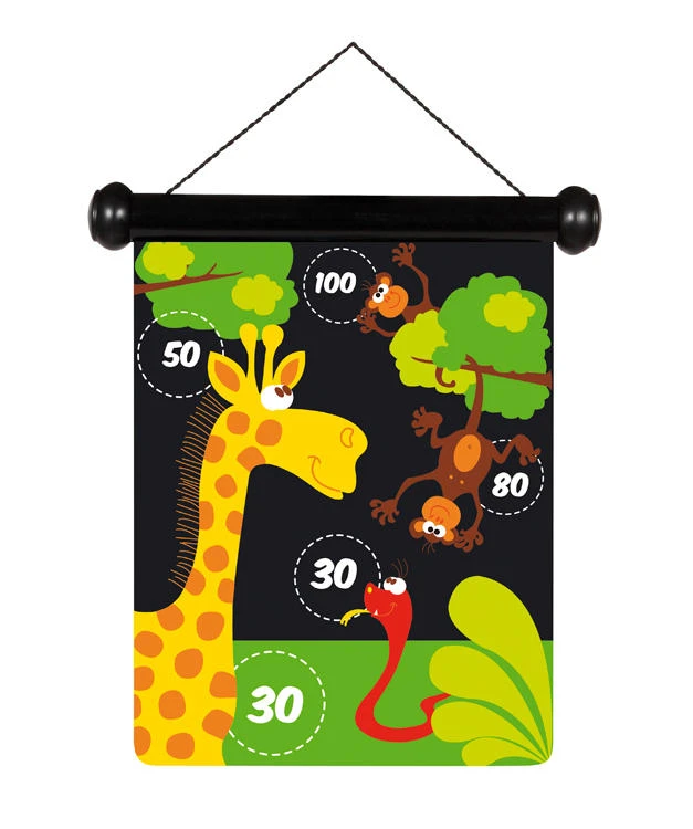 SCRATCH DARTS - SMALL ZOO MAGNETIC 24X30CM 2-SIDED PRINTING