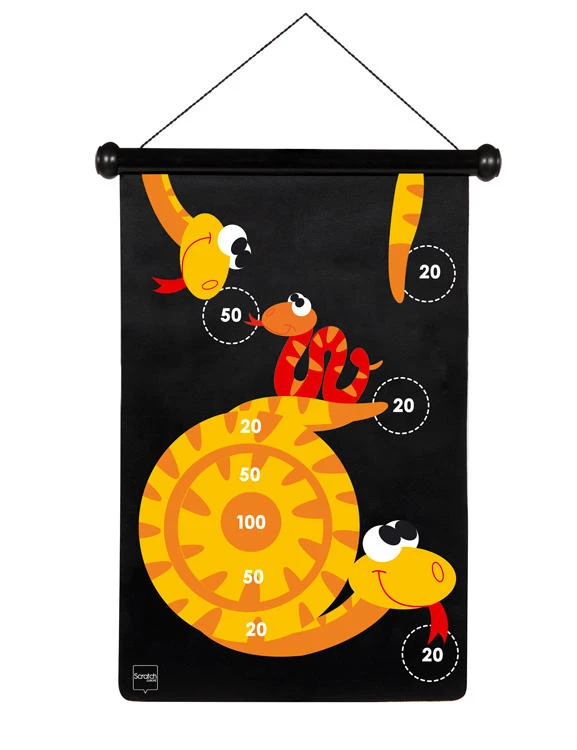 SCRATCH DARTS - SNAKES MAGNETIC 36X55CM 2-SIDED PRINTING
