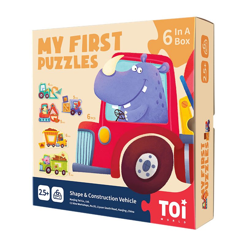 TOI - My First Puzzles-Shape and Construction Vehicles, 2+