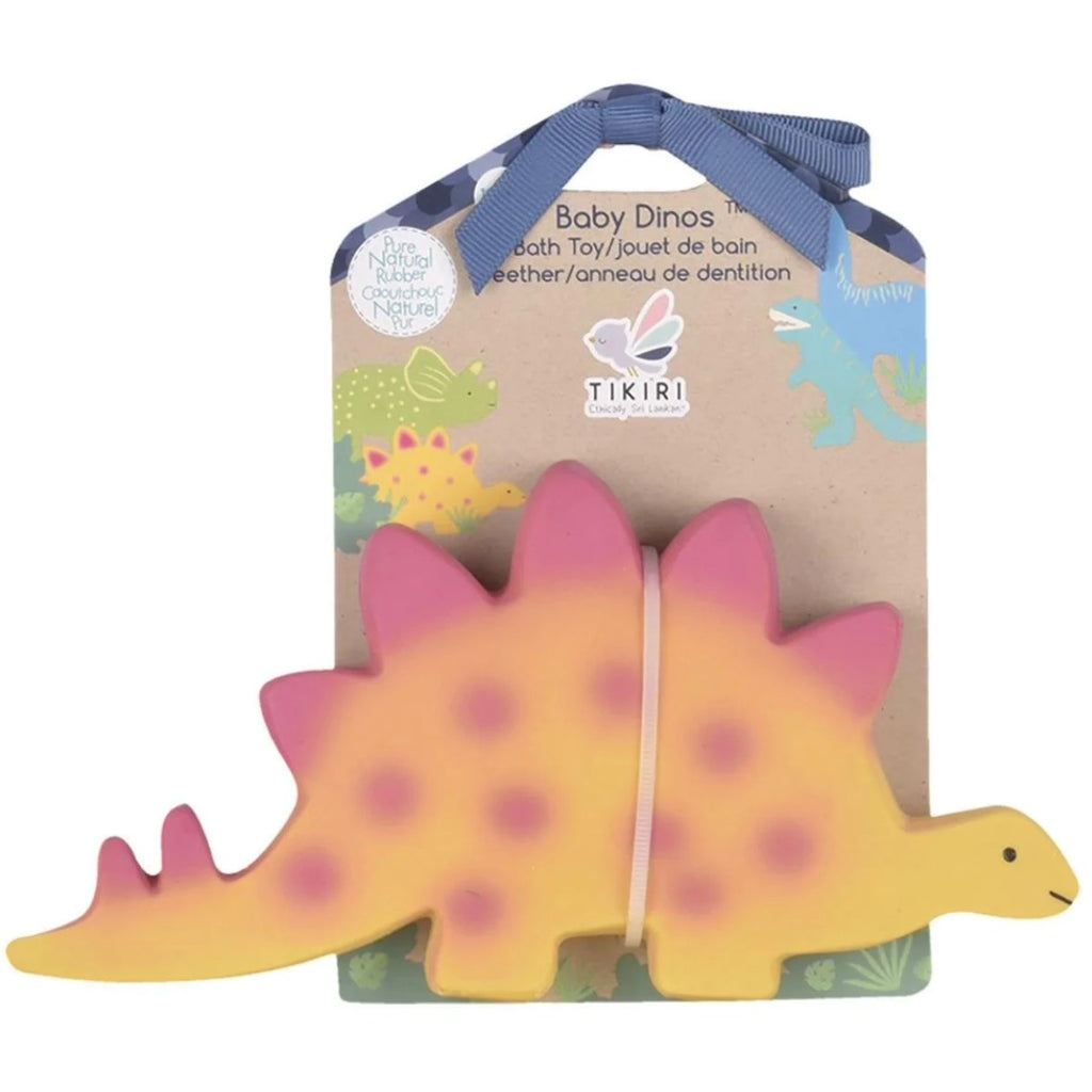 MY 1st Tikiri Dinosaur - Stegosaurus Teether Toy, Backer Card