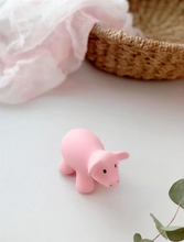 Load image into Gallery viewer, PIG - NATURAL RUBBER RATTLE &amp; BATH TOY