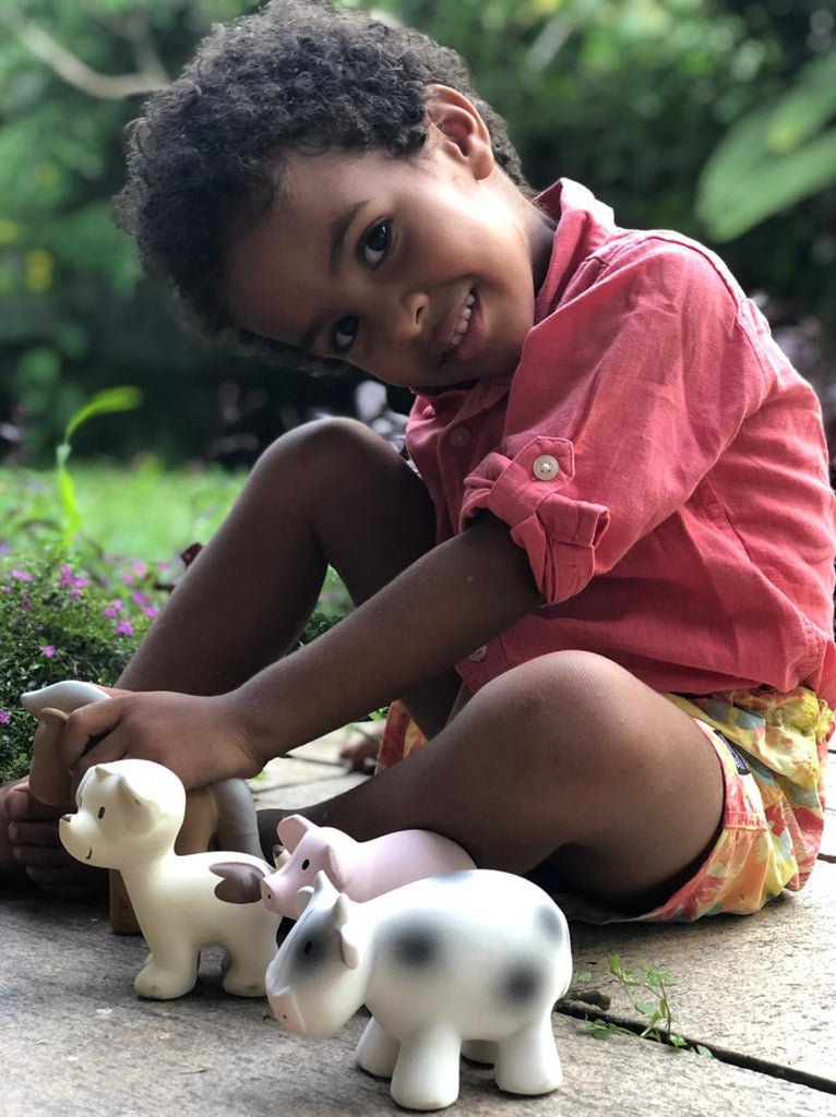 MY 1st Tikiri Farm - Cow Teether and Rattle Toy, Gift Box