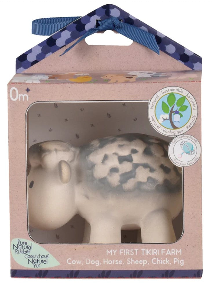 MY 1st Tikiri Farm - Sheep Teether and Rattle Toy, GIFT BOX