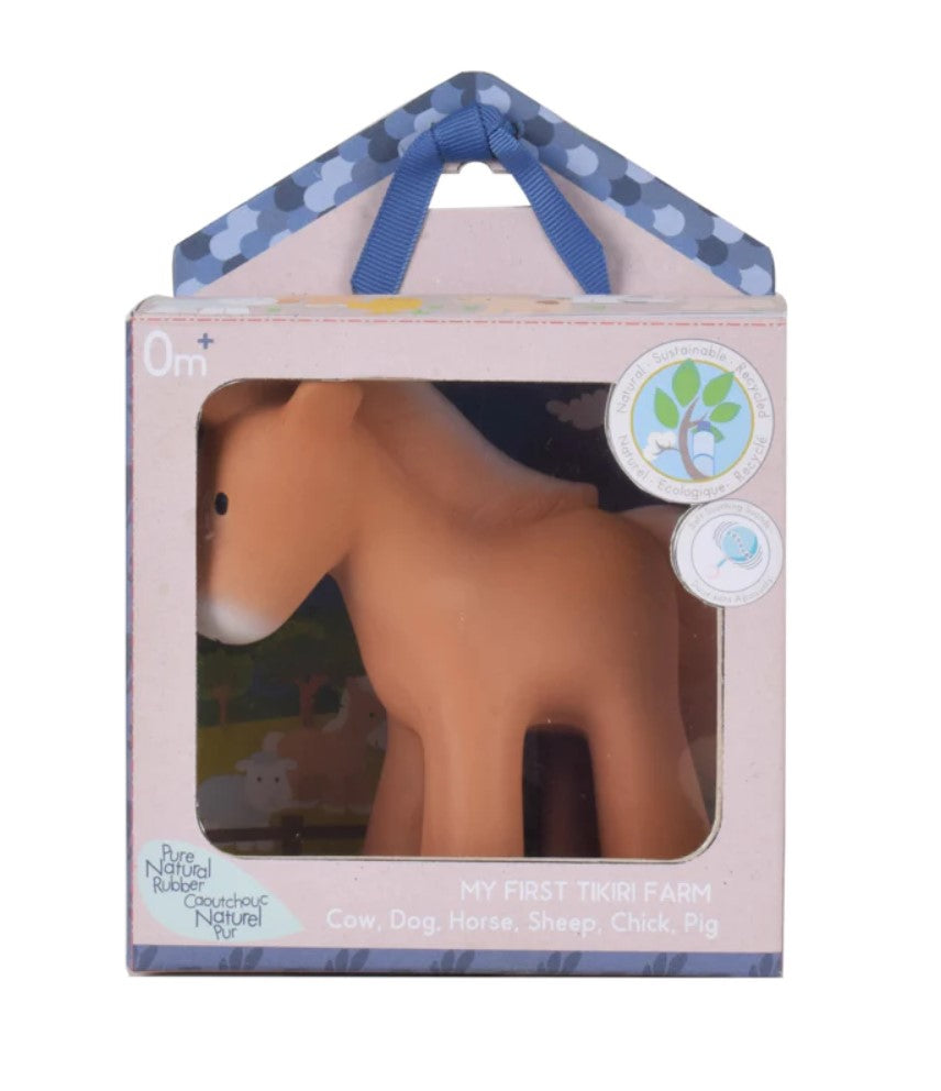 MY 1st Tikiri Farm - Horse Teether and Rattle Toy, GIFT BOX