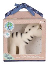Load image into Gallery viewer, MY 1st Tikiri Safari - Zebra - Natural Rubber Baby Rattle and Bath Toy, GIFT BOX