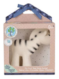 MY 1st Tikiri Safari - Zebra - Natural Rubber Baby Rattle and Bath Toy, GIFT BOX