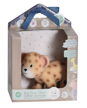 Load image into Gallery viewer, MY 1ST  Tikiri Leopard -Natural  Rubber Teether Rattle &amp; Bath Toy, Gift Box
