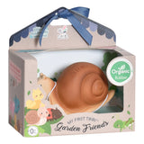 Tikiri Garden Animals - Snail Teether and Rattle Toy, GIFT BOX