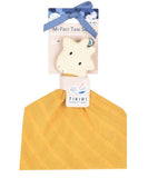 Comforter 100% Organic -Giraffe in Mustard Muslin with Rubber Teether-